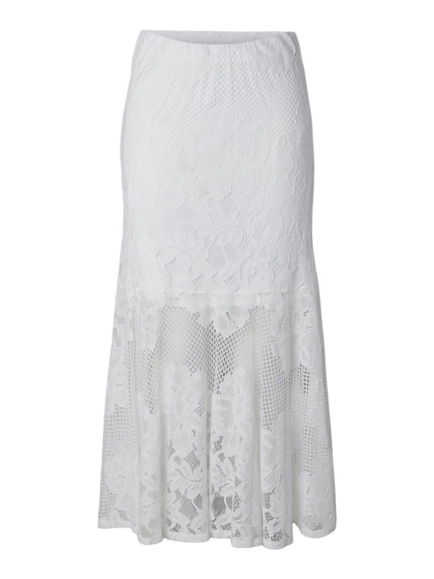 PCMAYA Long Skirt - Bright White - VERO MODA & VILA Bergvik